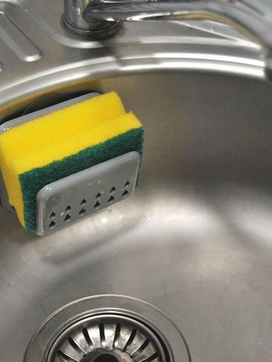 Excellent Houseware Θήκη για σφουγγάρι από Πλαστικό Γκρι 8x6cm