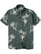 Short-sleeved Cotton Shirt Green