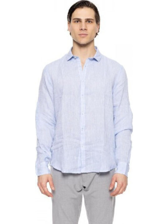 Smart Leinen Hemd Sky Blue