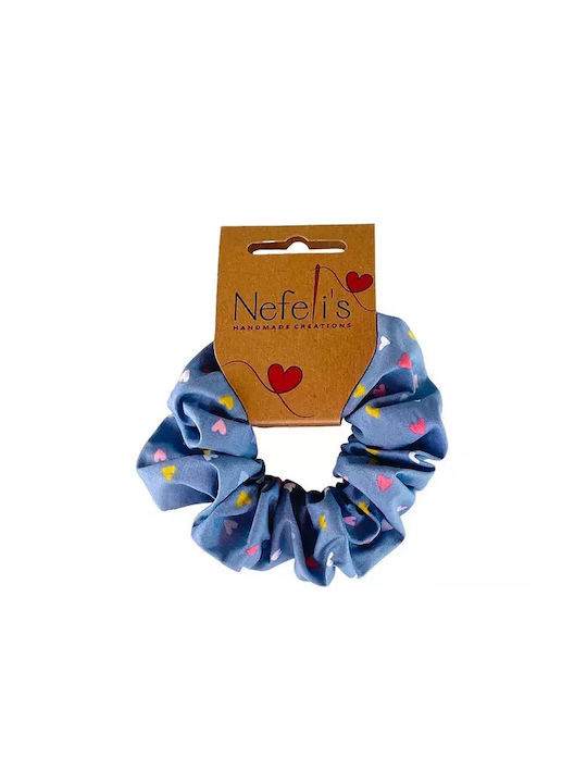 Nefelis Kids Hair Tie Scrunchy Blue NFL0067-1