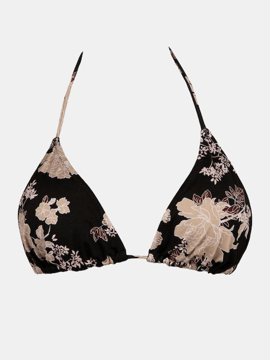 Γυναικείο Μαγιό Τρίγωνο Rock Club Peony Print Τοπ Bikini Regular Fit Lycra