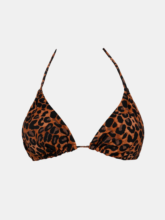 Costume de baie Triunghi Rock Club Rock Leo Print Top Bikini Regular Fit Lycra