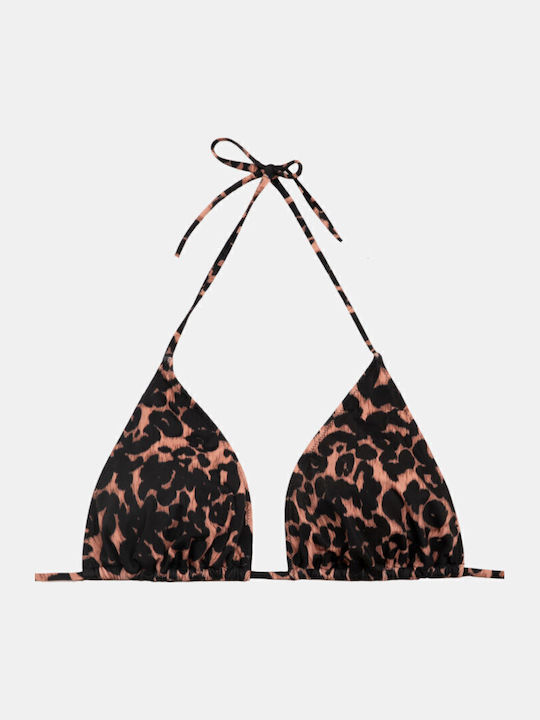 Top Bikini Triunghiular pentru Femei Rock Club Imprimeu Animal Mărime Plus Lycra