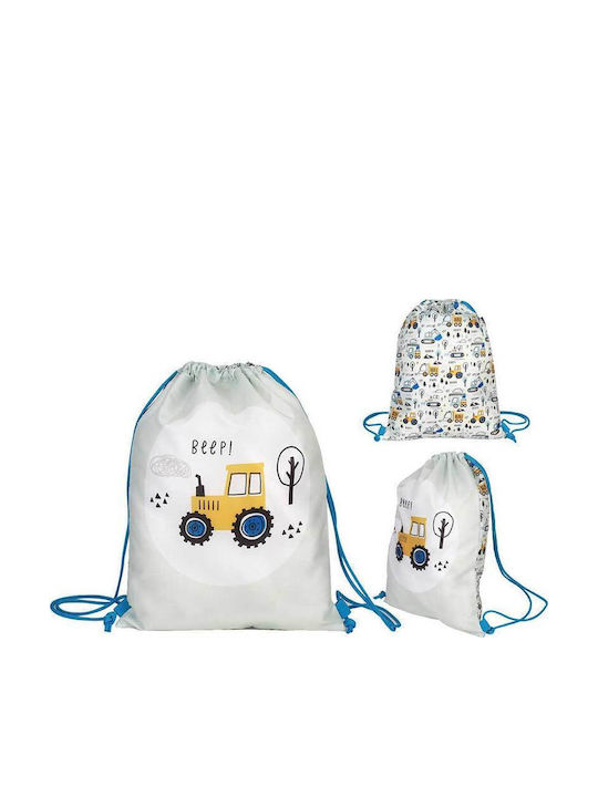 Total Gift Kinder Rucksack Beuteltasche Weiß 32cmcm Total Gift Kinder Rucksack Beuteltasche Weiß 32cmcm