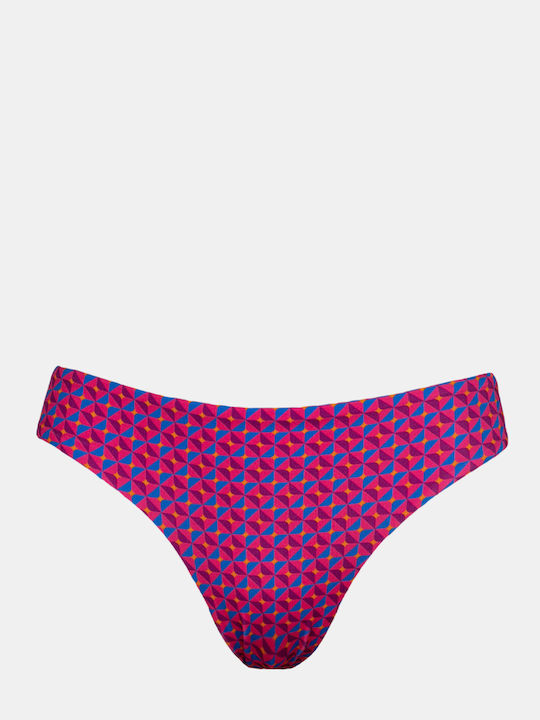 Windy Print Bikini Slip Μωβ