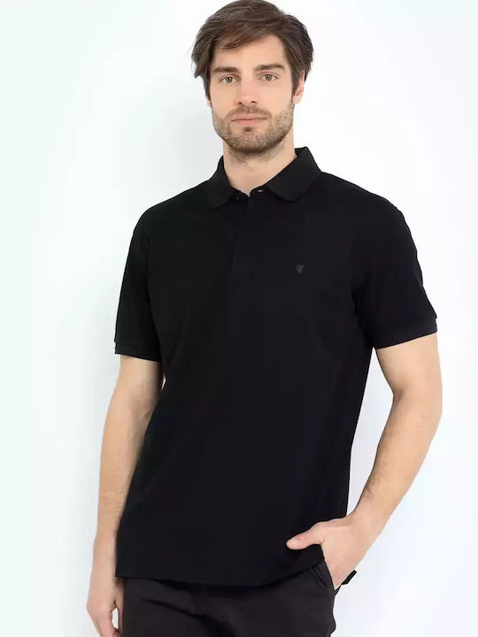 The Bostonians Herren Kurzarmshirt Polo Schwarz