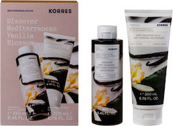 Korres Άνθη Βανίλιας Hautpflegeset für Reinigung Körperreinigung & Feuchtigkeitsspendend mit Schaumbad & Körpercreme 250ml