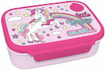 Must Plastic Kids' Food Container Unicorns 0.8lt Pink