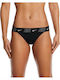 Banded Bikini Bottom Bikini Slip Schwarz