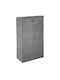 5Five Stoffschrank mit Reißverschluss und Regalen in Gray Farbe 86x45x154cm