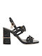 Sandalen aus Lackleder Schwarz