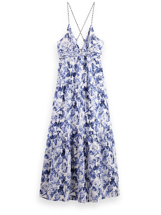 Midi Blue Print Dress