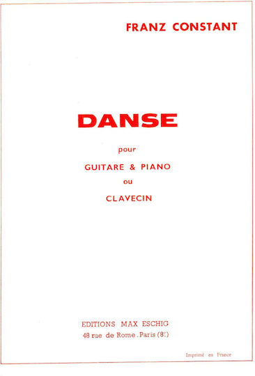 Constant Franz Danse Pour Guitare & Piano Ou Clavecin