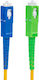 Maclean Energy Optisches Faserkabel SC/APC-SC/UPC 3m Gelb