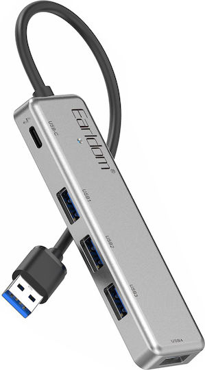Earldom USB Hub 11 Ports USB 2.0 with USB-A Connection Gray