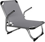 Lounger-Armchair Beach Aluminium Gray 70x55x67cm