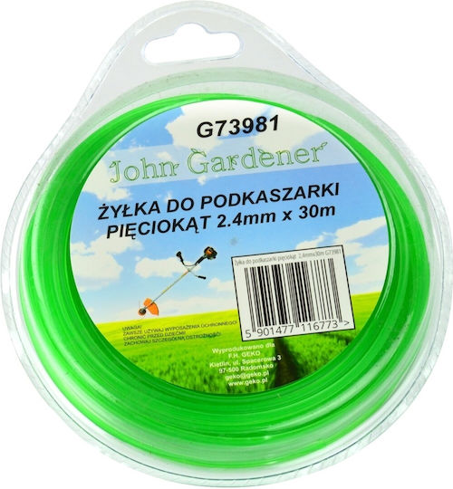 Geko G73981 Mähfaden Fünfeckig Länge 30m und Dicke 2.4mm