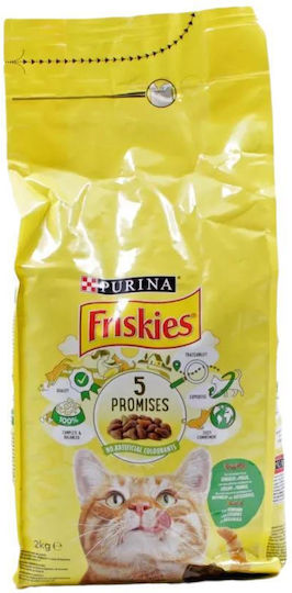 Friskies Ξηρά Τροφή για Ενήλικες Γάτες με Κουνέλι / Κοτόπουλο 2kg