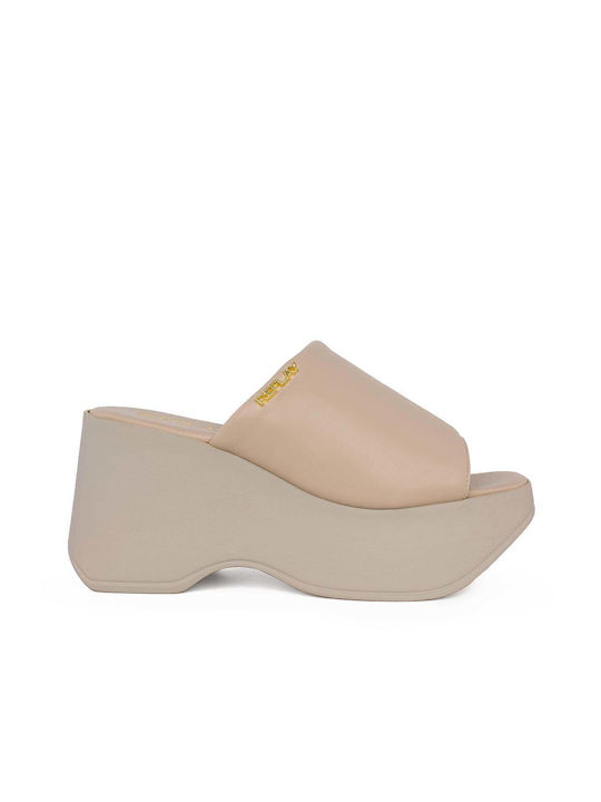 Replay Women's Platform Shoes Beige