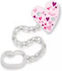 Nuk Pacifier Chain Plastic Hearts Pink Pink