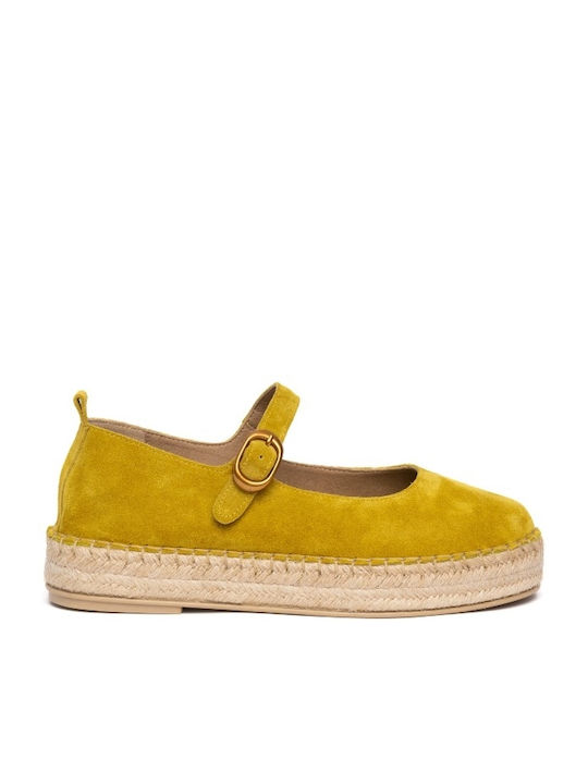 Komis & Komis Women's Leather Espadrilles Yellow