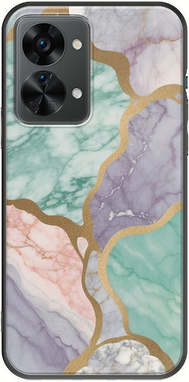 Marble Collection Pastel Umschlag Rückseite Silikon 1.5mm Mehrfarbig (OnePlus Nord 2T)