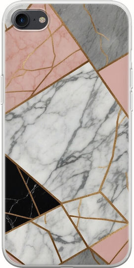 The Marble Collection - Modern Back Cover Silicone 1.5mm Multicolour (iPhone SE 2020)