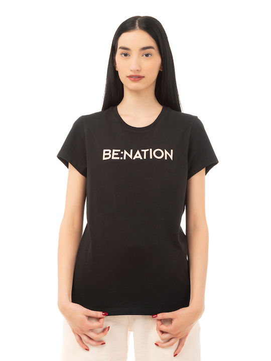 Be:Nation Damen T-Shirt black