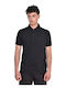 Polo Kurzarmbluse Schwarz