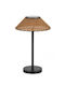 Bizzotto Metall Tischlampe LED mit Schwarz Schirm und Basis