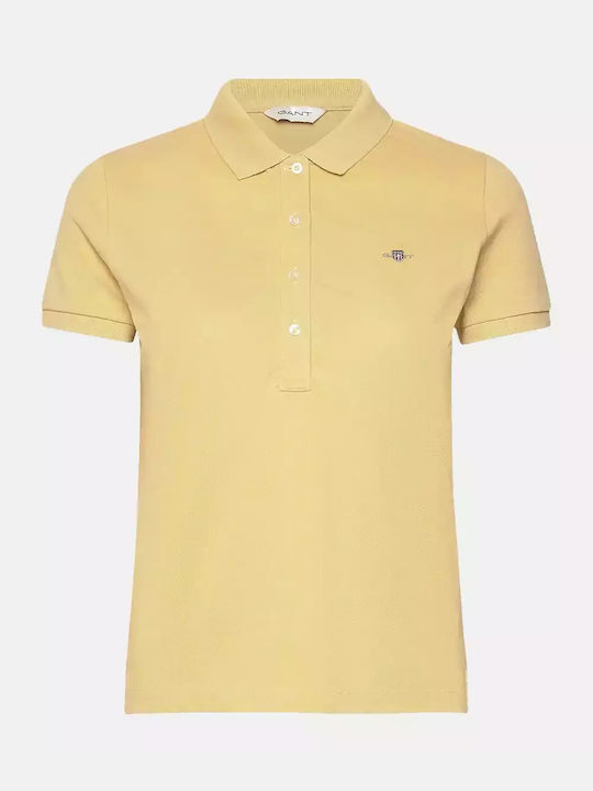 Gant Women's Polo Shirt Short Sleeve Yellow