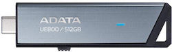 Adata 256GB USB 2.0 Stick cu conexiune USB-C Negru