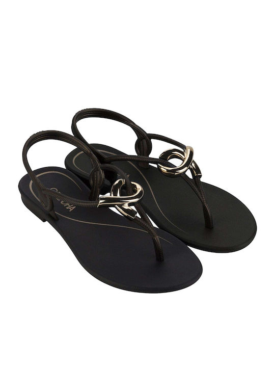 Grendha Flip Flops in Sandal Style Black