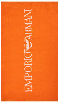 Emporio Armani Πετσέτα Θαλάσσης Πορτοκαλί