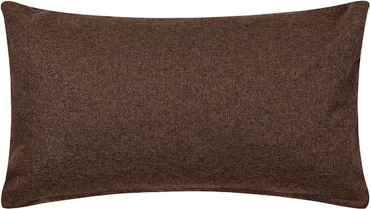 Silk Fashion Decorative Pillow Case A803 From 100% Cotton Brown 30x50cm