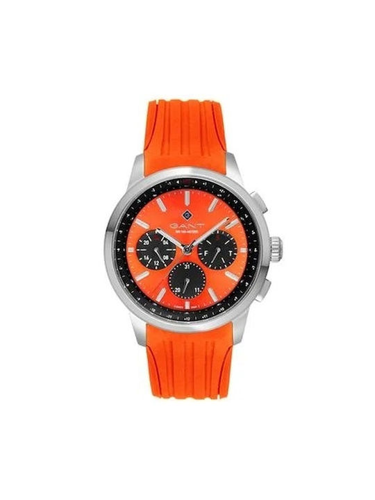 Gant Digital Watch Battery with Orange Rubber Strap