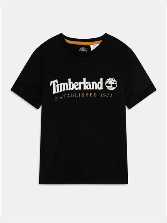 Timberland Bluză pentru copii Cu mânecă scurtă Neagră