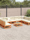 Garten- und Outdoor-Möbelsets 10 Stück Braune mit Kissen