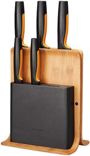 Fiskars Functional Form Комплект Ножове с Основа от Неръждаема Стомана 5 Бройки