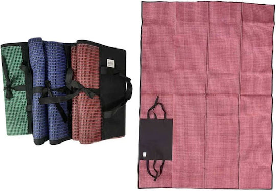 Bamboo Beach Mat Plastic Blue 170x120cm