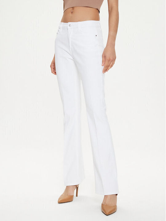 Guess Дамско джинсово панталони с Нормална кройка WHITE