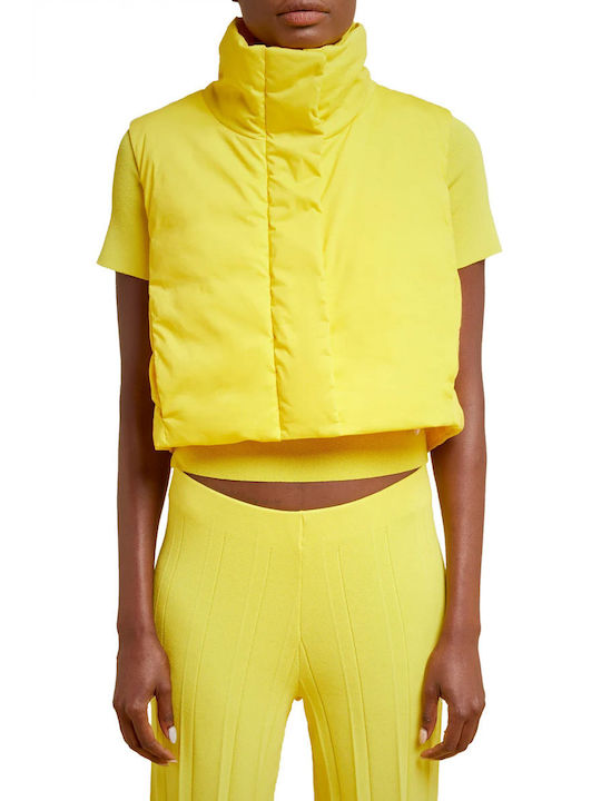 Liviana Conti Women's Short Lifestyle Jacket for Winter Yellow