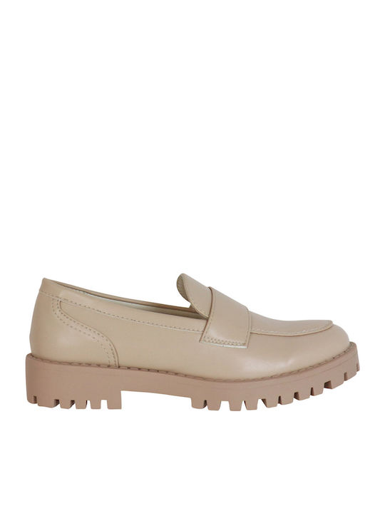 Migato Γυναικεία Loafers σε Μπεζ Χρώμα