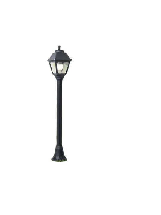 Eurolamp Φωτιστικό Κολωνάκι Εξωτερικού Χώρου 8.5W IP55 για Ντουί E27 Μαύρο