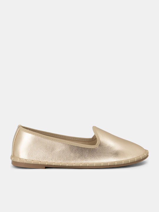 Bozikis Women's Synthetic Leather Espadrilles Gold