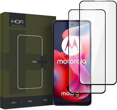 Hofi Pro+ 0.3mm Sticlă călită pe toată fața 2buc Negru (Motorola Moto G24, G24 Power, G04)