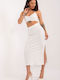 Lakerta Maxi Skirt in Beige color