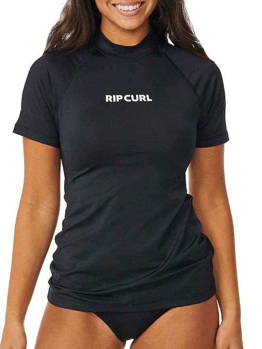 Rip Curl Γυναικεία Κοντομάνικη Αντηλιακή Μπλούζα Μαύρη