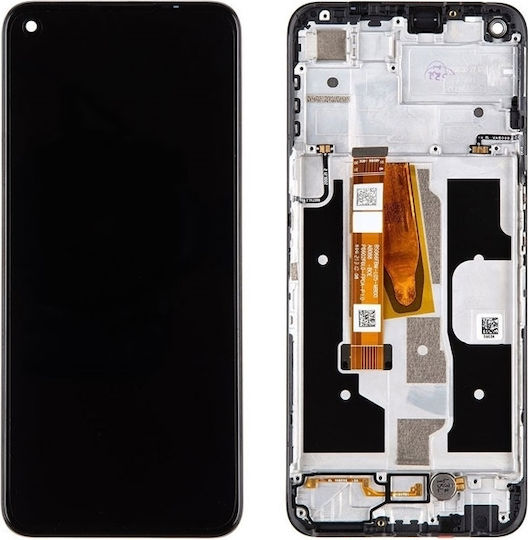 Screen with Touch Mechanism and Frame for Realme 9i (Black)