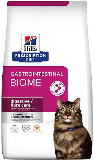 Hill's Prescription Diet Gastrointestinal Biome Digestive Fibre Care Ξηρά Τροφή χωρίς Γλουτένη για Ενήλικες Γάτες με Ευαίσθητο Γαστρεντερικό με Κοτόπουλο 3kg